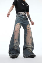 Mesh Stitching Loose Denim - EU Only
