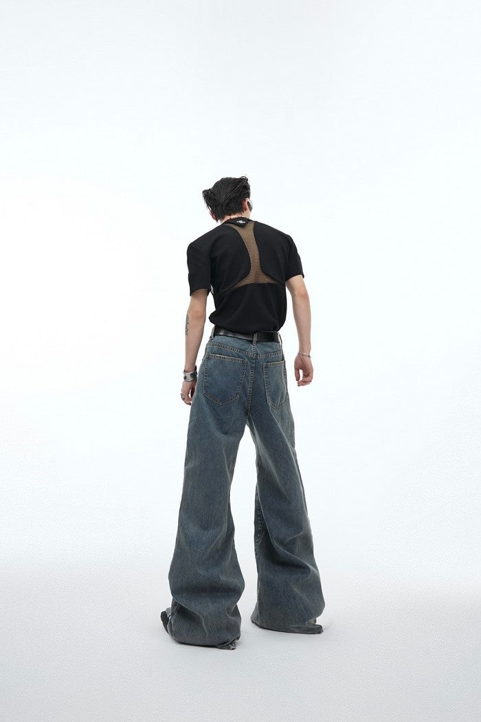 Mesh Stitching Loose Denim - EU Only