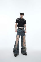 Mesh Stitching Loose Denim - EU Only