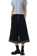 Raw Edge Patchwork Jorts