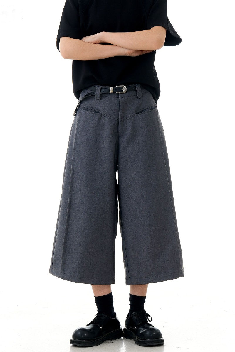Solid Color Blade Cargo Shorts