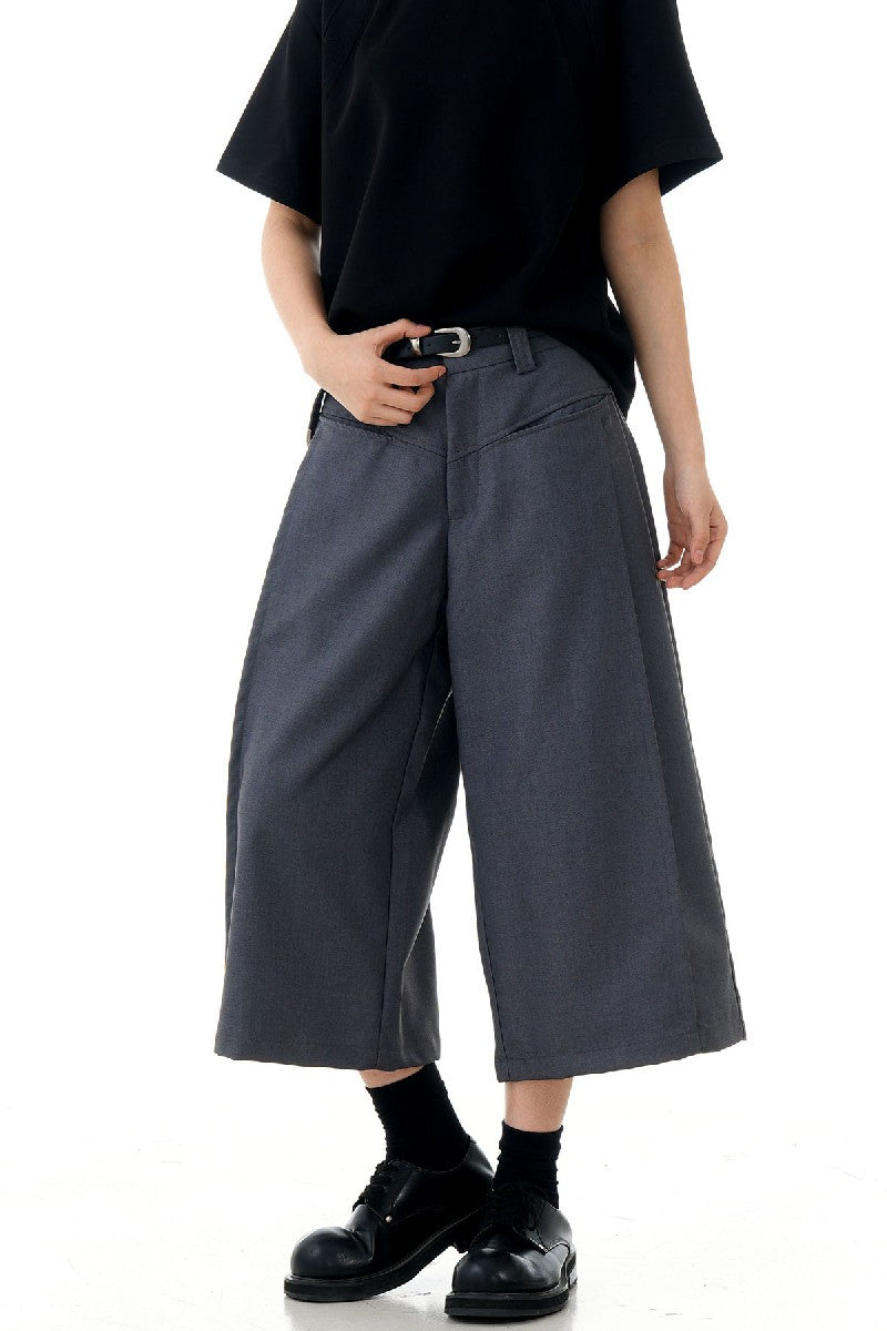 Solid Color Blade Cargo Shorts