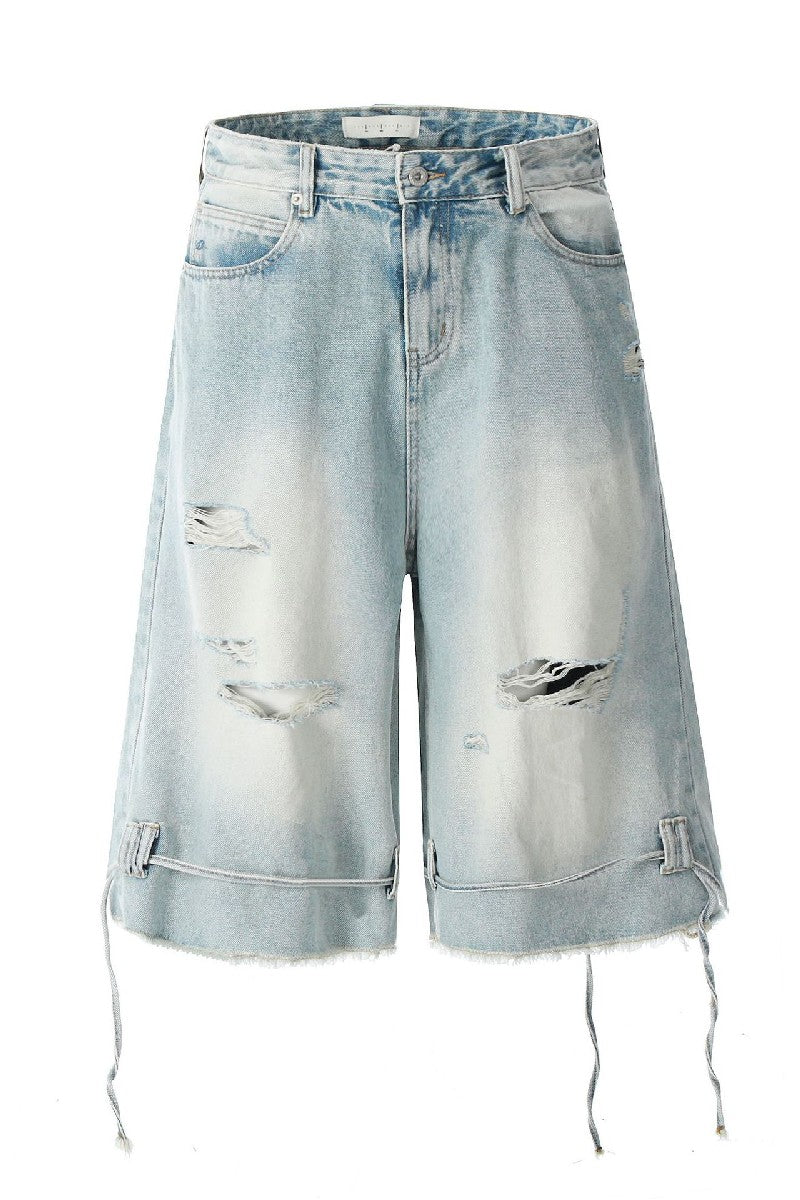 Ripped Drawstring Jorts