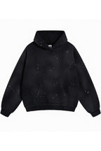 Distressed Paint-Splatter Hoodie