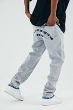 Antidote Washed Embroidered Logo Jeans - UK Only