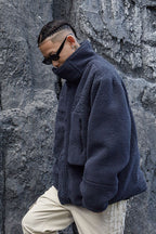 STEEPC Embroidered Logo Sherpa Jacket
