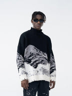 H/C Mountain Negative Knit Turtleneck - UK Only