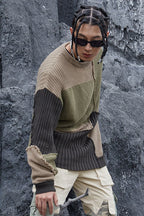 STEEPC Stitched Loose Knit Sweater