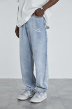 H/C Embroidered Logo Broken Heart Jeans - UK Only