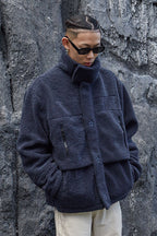 STEEPC Embroidered Logo Sherpa Jacket