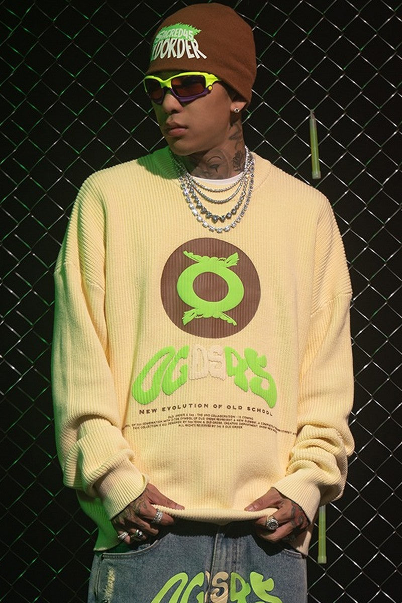 OO Foam Print Logo Knit Sweater