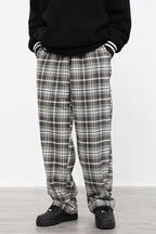 CZ Plaid Loose Straight Trousers