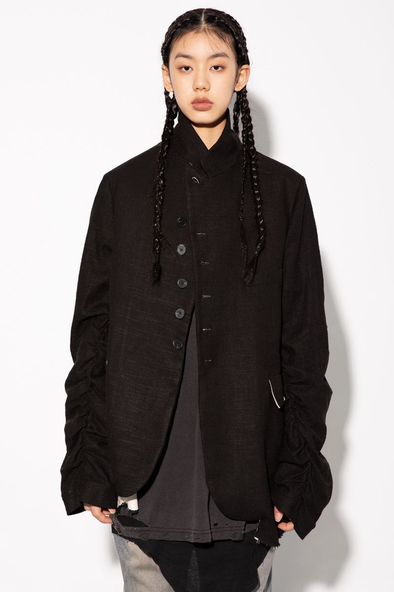 Unknown World Rumpled Cut Blazer