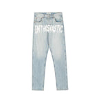CZ Enthusiastic Print Straight Jeans