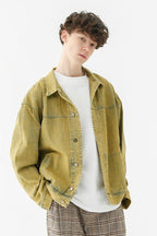 CZ Washed Yellow Jeans Jacket