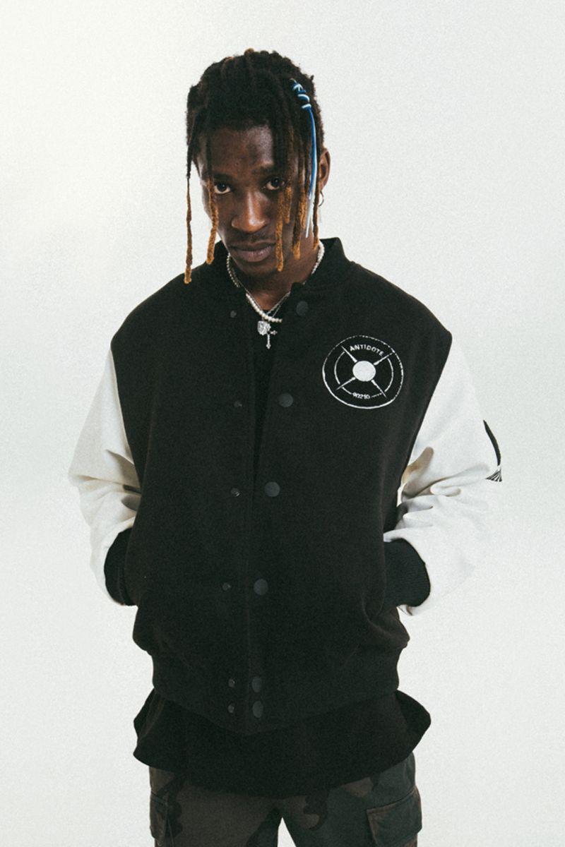 Antidote Embroidered Logo Woolen Varsity Jacket