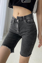 CZ Skinny Distressed Jeans Shorts