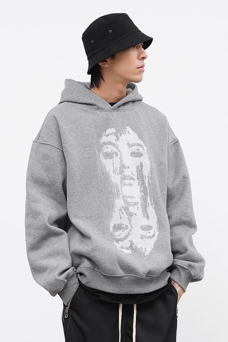 CZ Faces Printed Hoodie