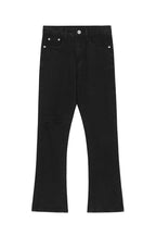 CZ Distressed Washed Flared Jeans