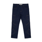 Multi Pocket Washed Jeans