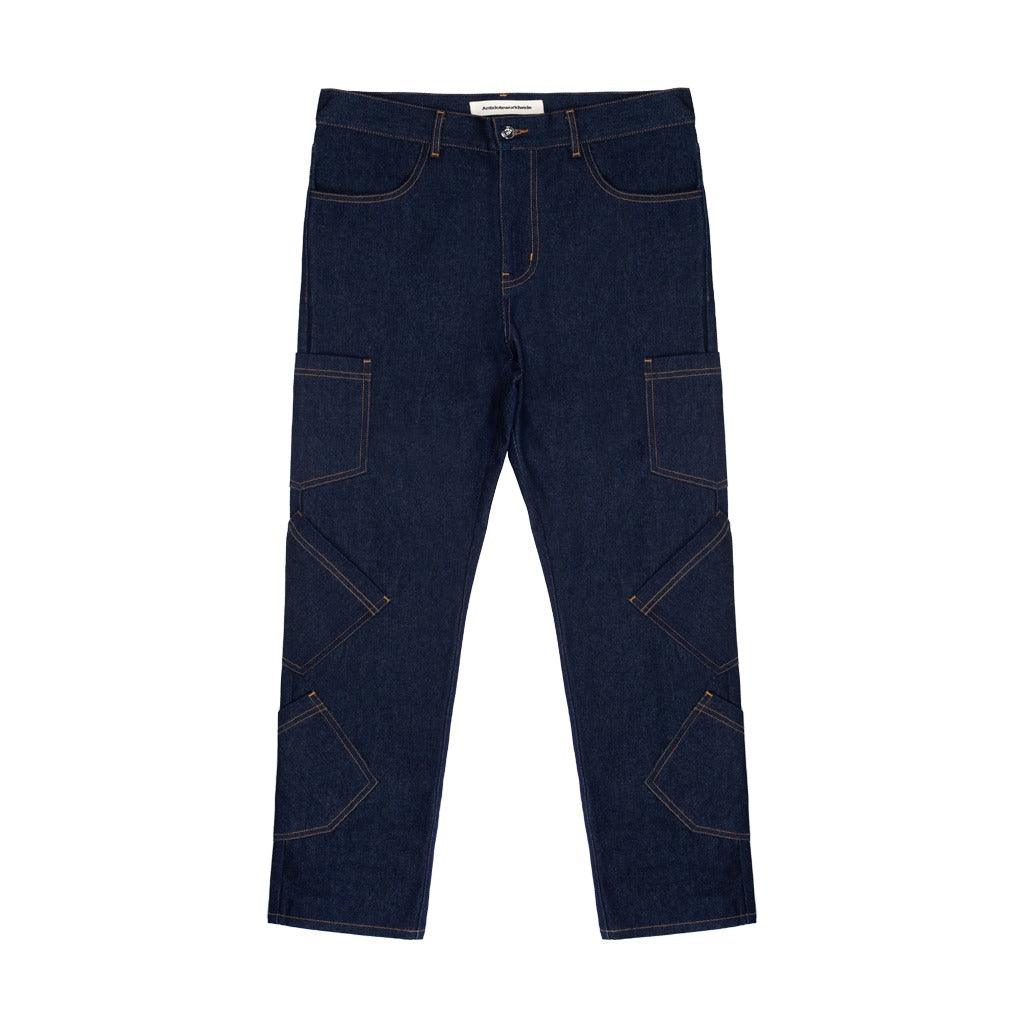 Multi Pocket Washed Jeans