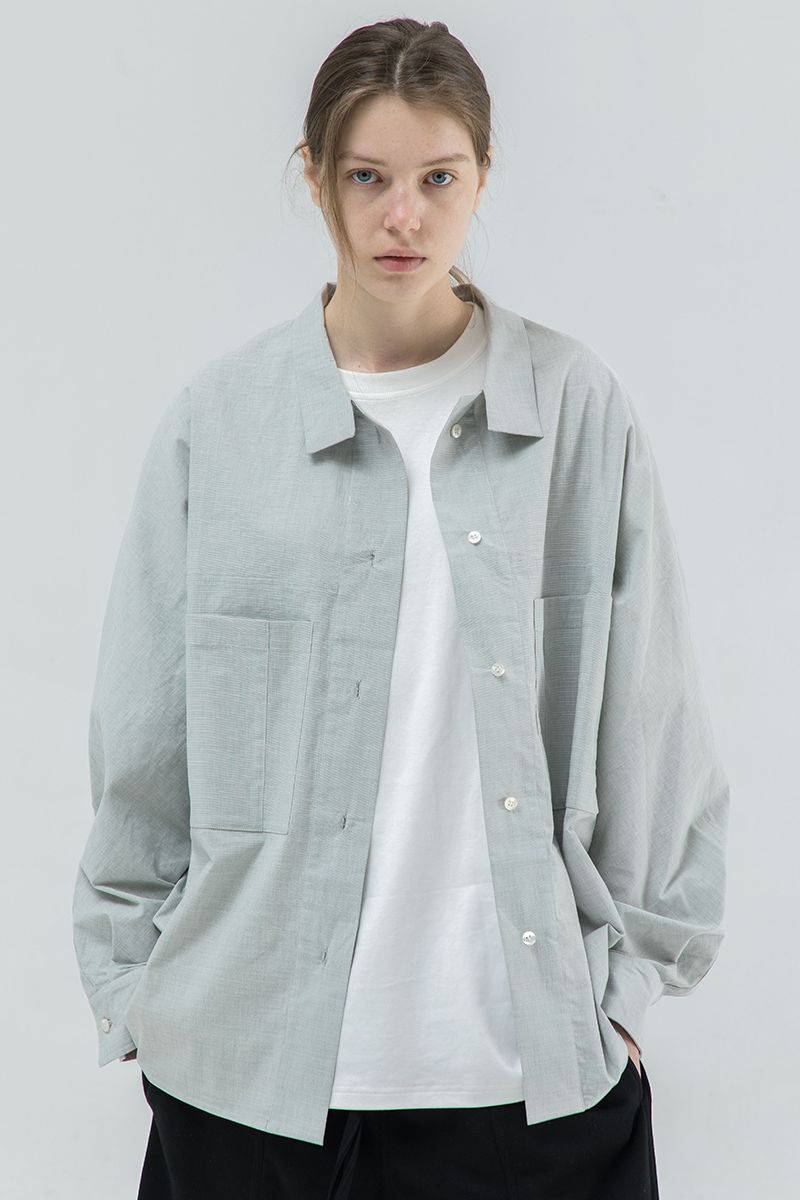 THINGY Light Green Loose L/S Shirt