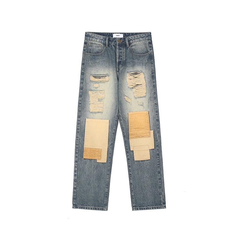 CZ Patches Retro Loose Jeans