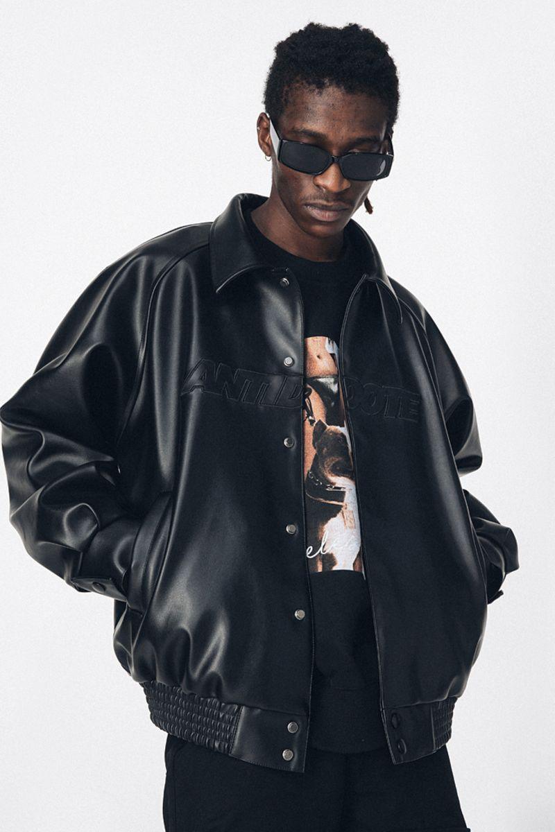 Antidote WTF Logo PU Leather Jacket