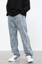 CZ Zebra Pattern Straight Jeans