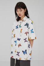 CZ Butterflies Cuban Shirt
