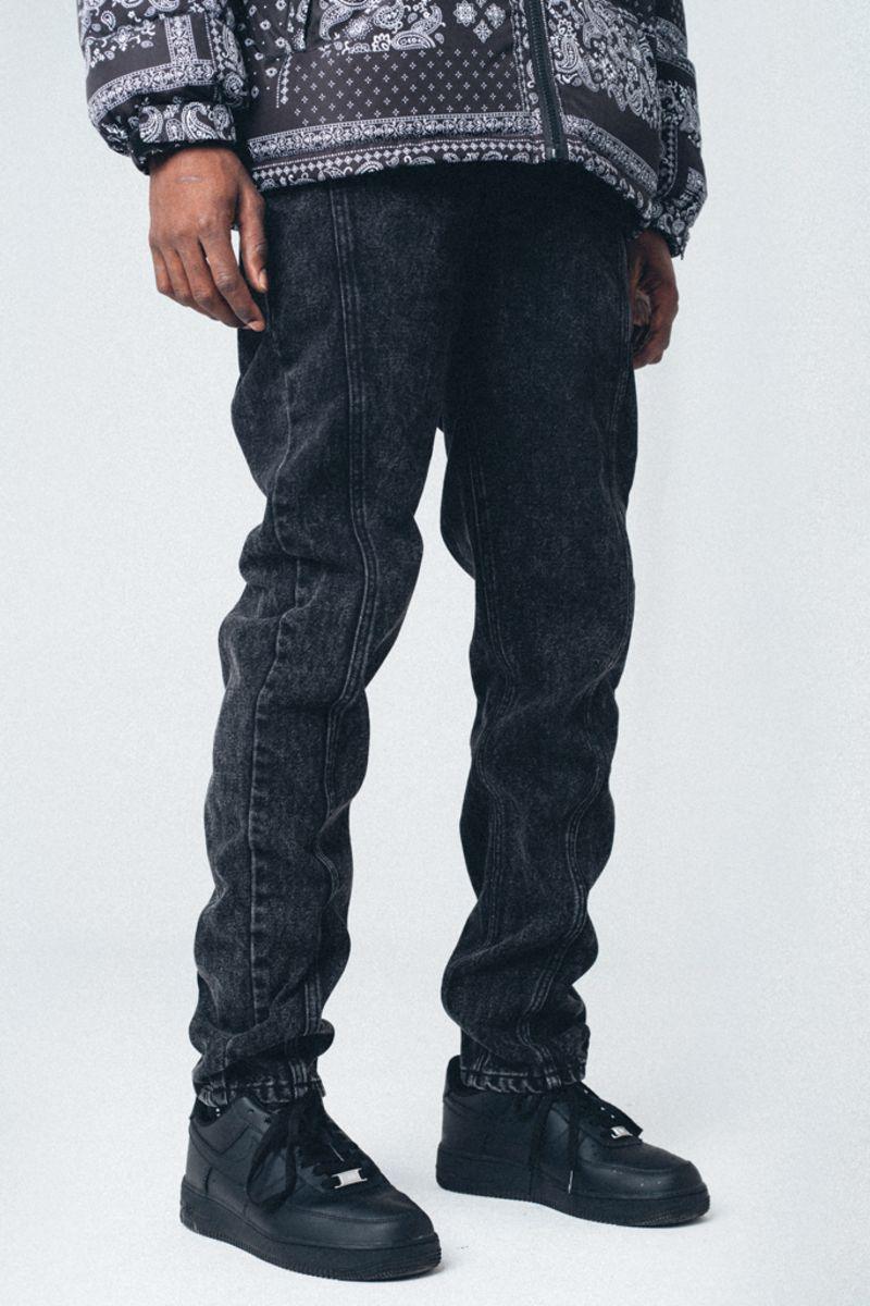 Antidote Washed Straight Black Jeans