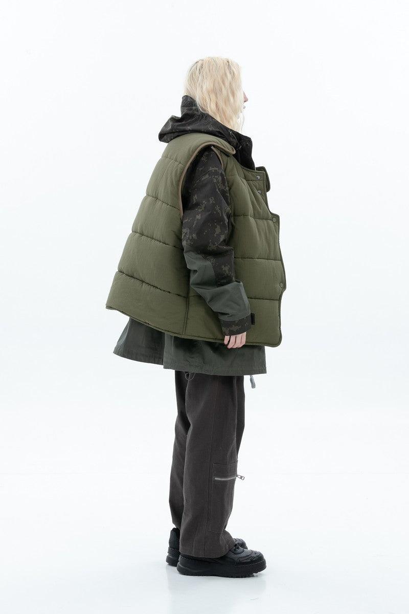 Error Code Stitched Vest Tactical Camo Jacket