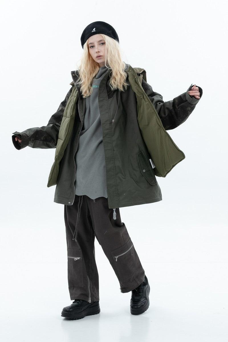 Error Code Stitched Vest Tactical Camo Jacket