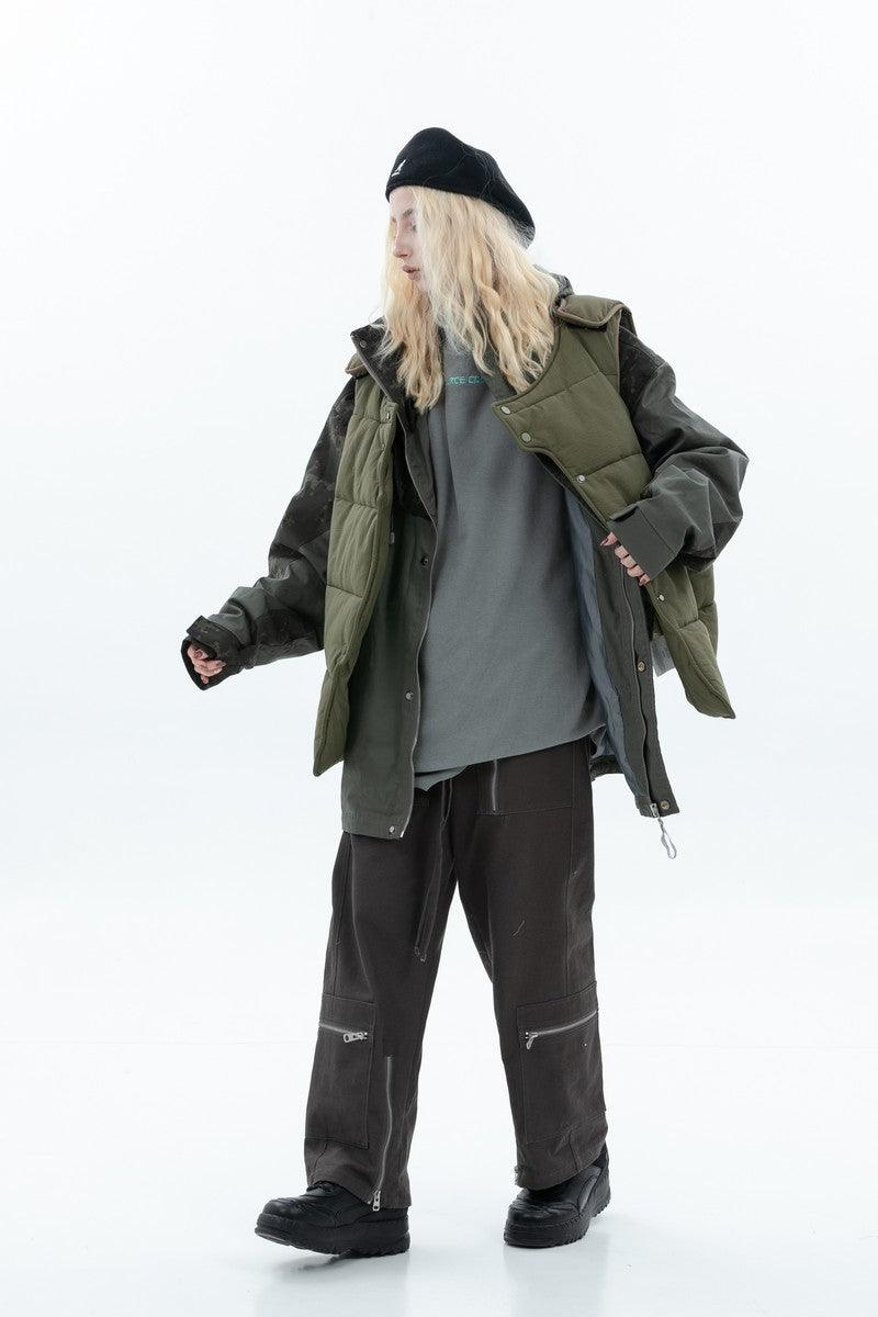 Error Code Stitched Vest Tactical Camo Jacket