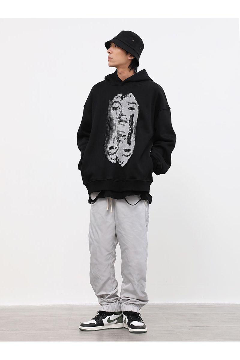 CZ Faces Printed Hoodie