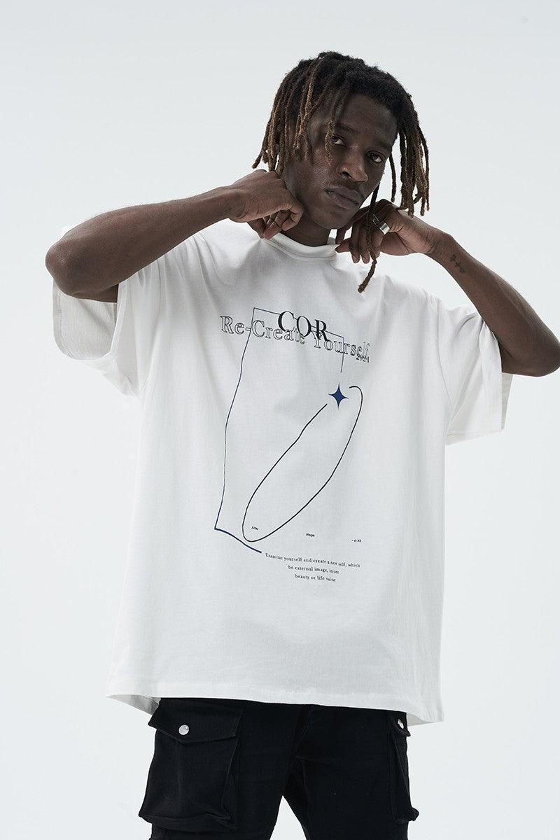 Center of Rotation Geometric Print Logo Tee