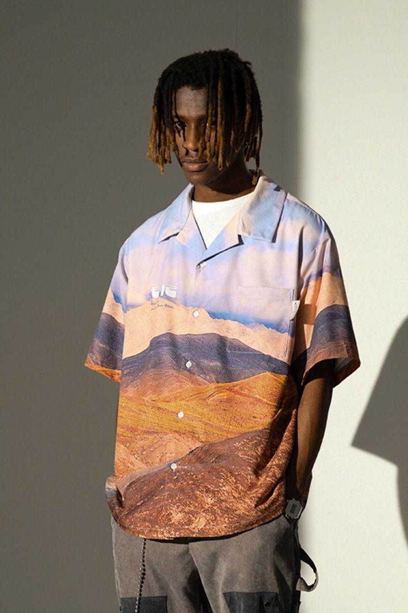 Empty Reference Desert Landscape Cuban Shirt