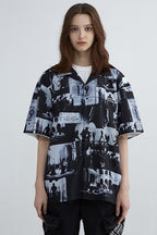 Old Order Movie Print Cuban Shirt