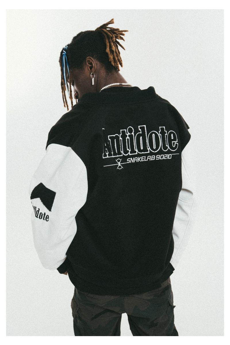 Antidote Embroidered Logo Woolen Varsity Jacket