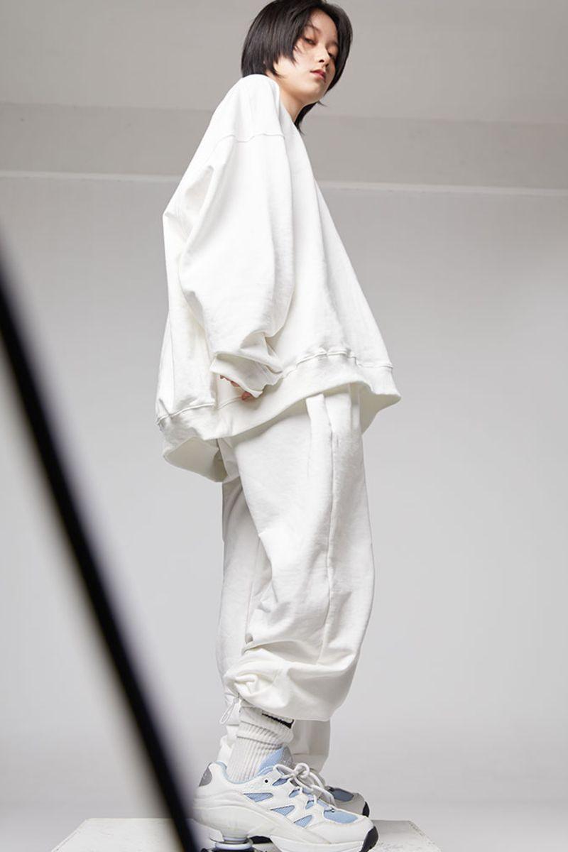 CZ White Loose Sweatpants