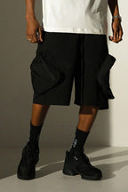 Empty Reference Zipper Pockets Shorts
