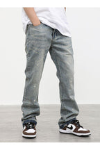 CZ Washed Straight Flared Jeans