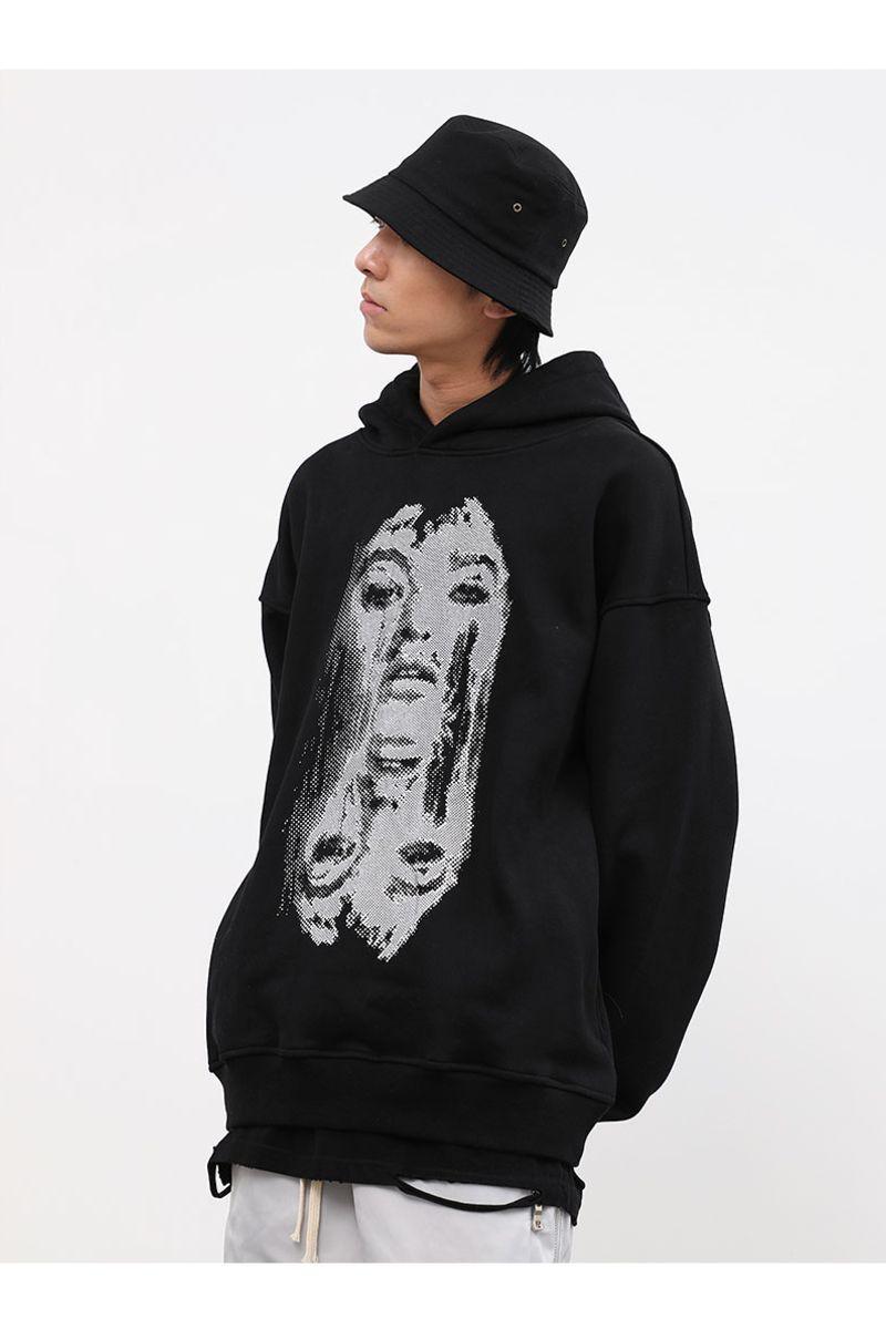 CZ Faces Printed Hoodie