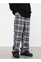 CZ Plaid Loose Straight Trousers
