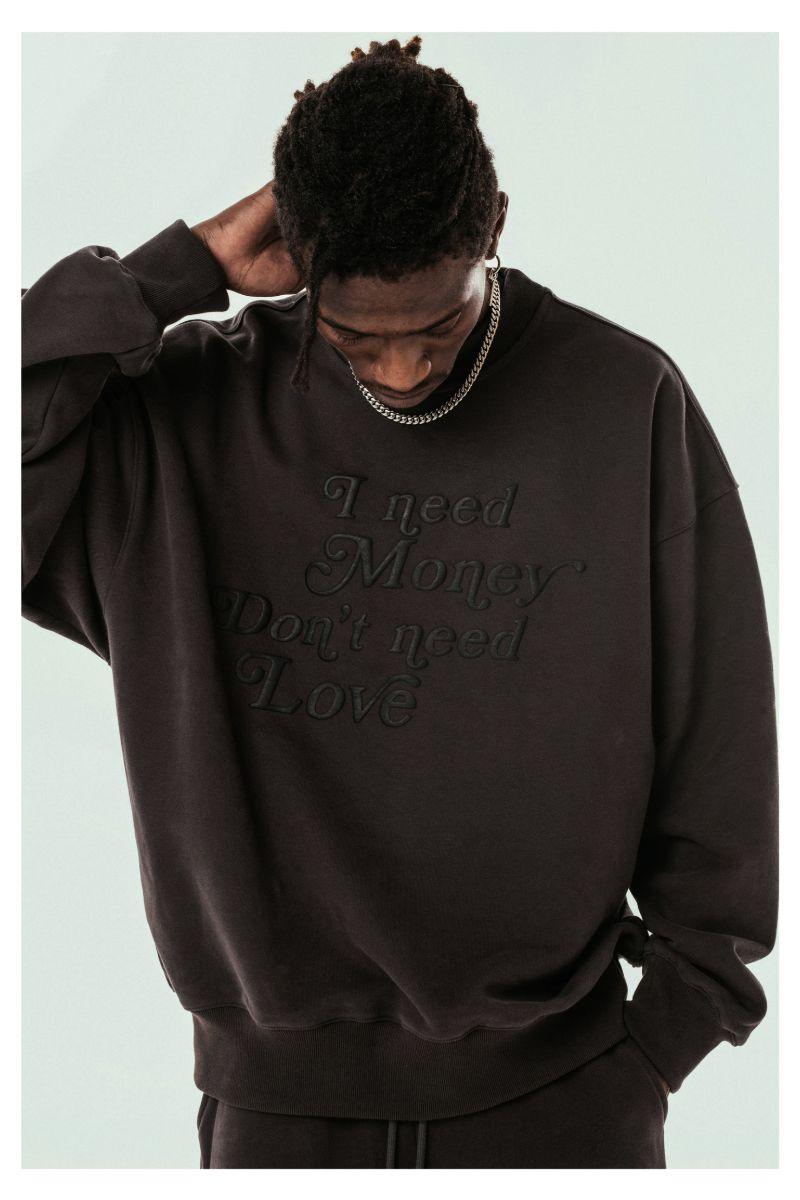 Antidote Need Money Embroidered Sweater