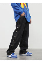 CZ Washed Button Jeans