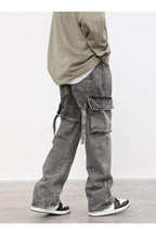 CZ Washed Straps Cargo Jeans