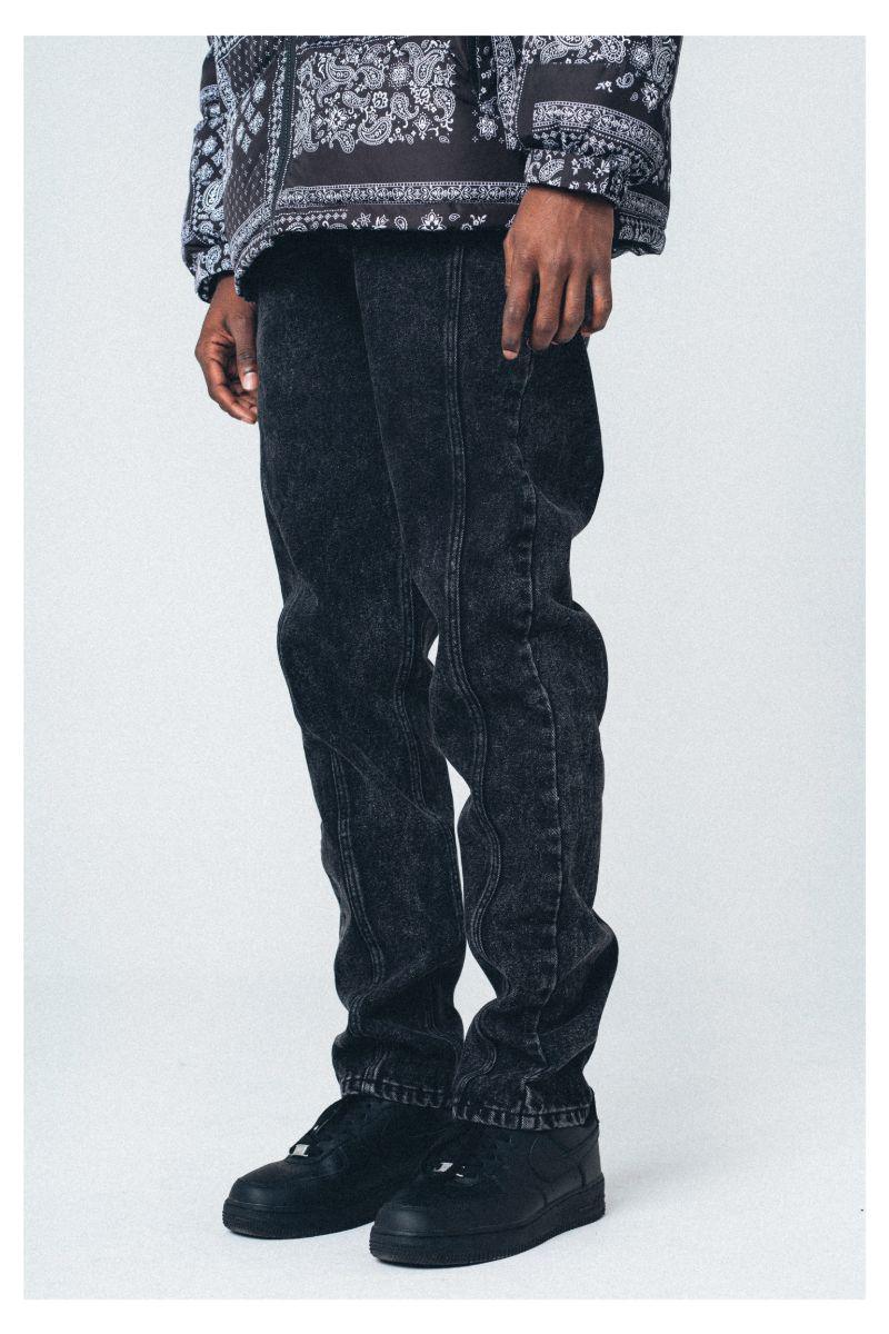 Antidote Washed Straight Black Jeans