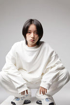 CZ White Loose Sweater