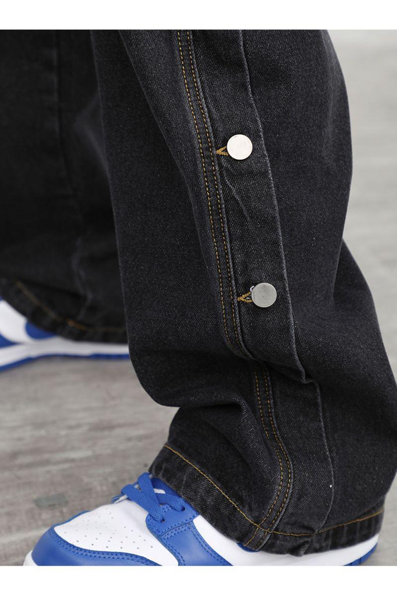 CZ Washed Button Jeans